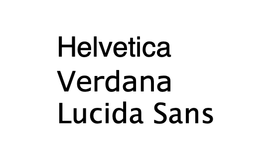 Fontes sem serifa