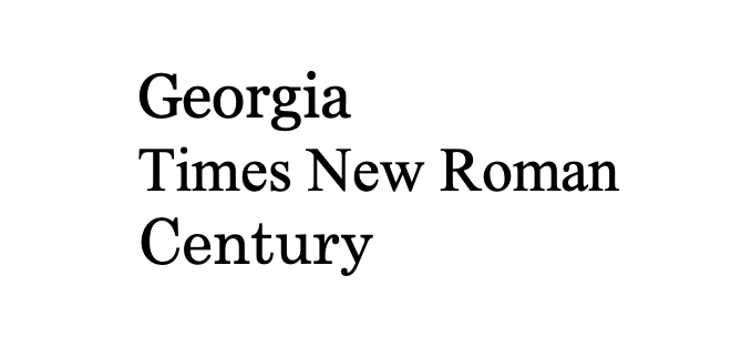Fonts com Serifa